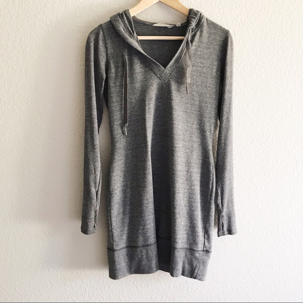 Athleta Grey Hooded Tunic